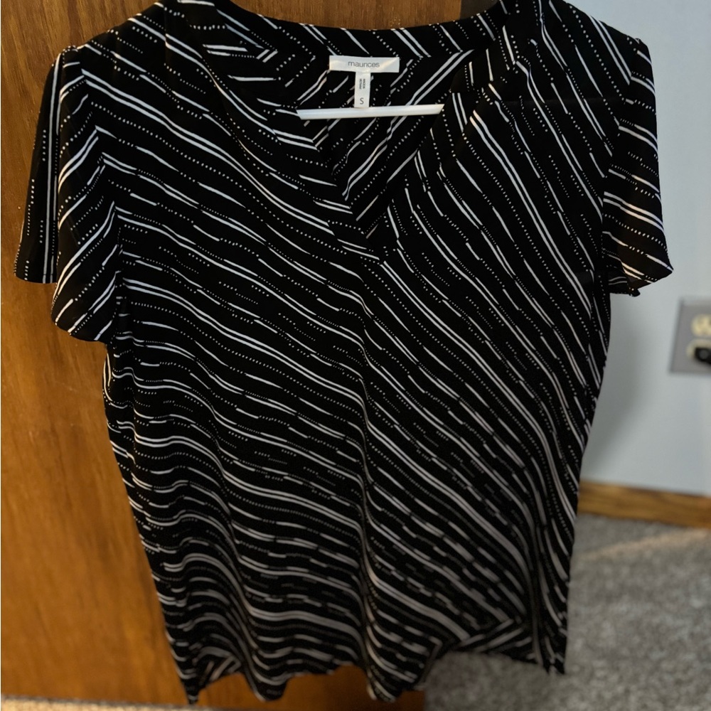 Black and White Striped Top